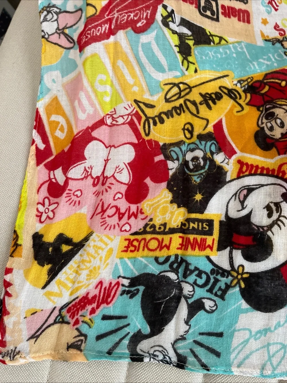 Disney Multicolor Mickey & Friends Scarf Wrap